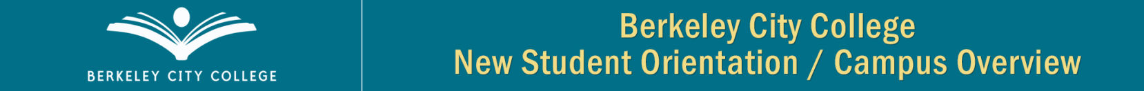 Berkeley City College, New Student Orientation header graphic.